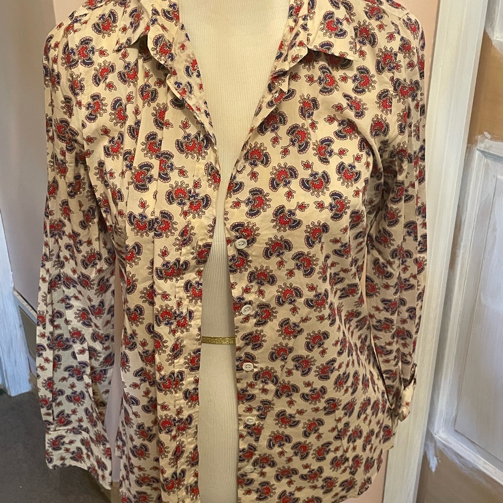 JCrew paisley perfect shirt